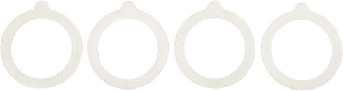 HIC Kitchen Replacement Gasket Seals, Set of 4, European-Grade Silicone, Fits Regular Mouth Canning Jars
