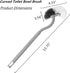 2Pcs Curved Toilet Bowl Brush Without Holder, Durable Bathroom Cleaning Brushes for Deep Cleaning (Gray+White)