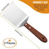 Newtay 2 Pieces Small Brownie Cookie Spatula - Metal Stainless Steel with Wooden Handle for Kitchen Cooking
