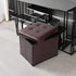 17x13x13inches ALASDO Storage Ottoman Footrest Stool Small Ottoman with Storage Foldable Ottoman Leather Foot Rest