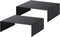 Yamazaki Home Cabinet Bottom Shelf Storage Organizer, Set of 2 Dish Riser for Under Sink or Kitchen Pantry