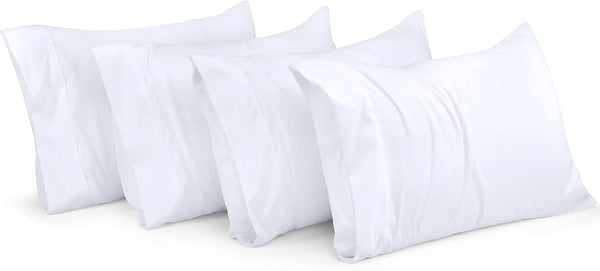 Utopia Bedding Queen Pillow Cases - 4 Pack, Soft Brushed Microfiber Fabric, 20 X 30 Inches (Queen, White)