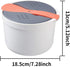 Microwave Rice Cooker, 2L Steamer Pasta Cooker, Food Grade PP Set with Strainer, 4PCS (Orange)