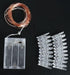 JMTGNSEP 50LED 20 Photo Clips String Fairy Lights, Battery Powered Decoration for Indoor Christmas Party, 16ft Warm