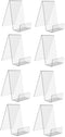 Tofficu 8 Pcs Acrylic Stand Tabletop Decor, Easel Household Display Stand for Books, Artwork, and Notebooks