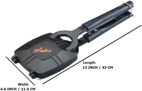 Non-Stick Iron Coating 2 Side Gas Sandwich Toaster Snack/Sandwich Griller/Maker (Black)
