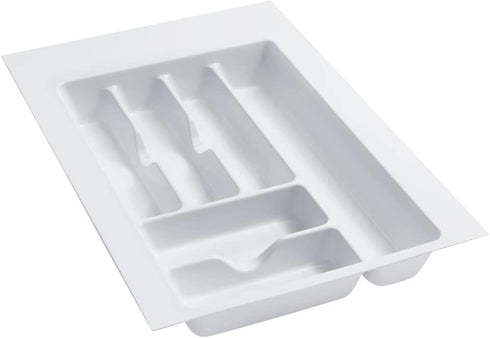 Rev-A-Shelf GCT-2W-52 Medium Glossy White Cutlery Tray Drawer Insert