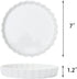 FEOOWV White Round Porcelain Quiche Pan -Non-Stick- Perfect for Baking Tart Pies and Chicken Pot Pie-Dishwasher,Dish Microwave and Oven Safe (7inch)