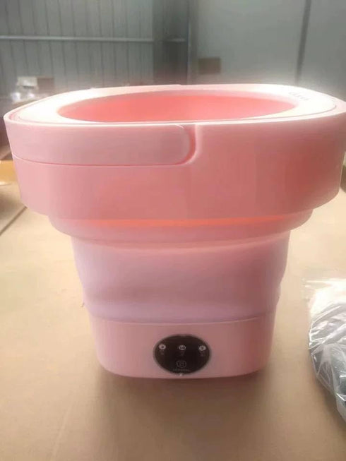 Portable Washing Machine, Mini Washer with 3 Modes for Deep Cleaning Underwear, Baby Clothes, Small Items (Pink)