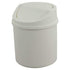 Tiny Trash Can with Swing Lid, Plastic Desktop Mini Waste Can, White