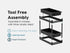 IRIS USA 2-Tier Under Sink Organizer, Storage with Sliding Drawers, Versatile Solution for Kitchen, Office, Bathroom