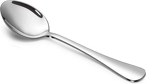 SANTUO Stainless Steel Teaspoon Set (12 Piece) - 6.7" Dessert Spoons, Mirror Finish, Dishwasher Safe