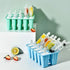 Popsicle Molds, 10 Pieces Reusable Silicone Ice Pop Maker with Easy Release (10 Cavities-Green)