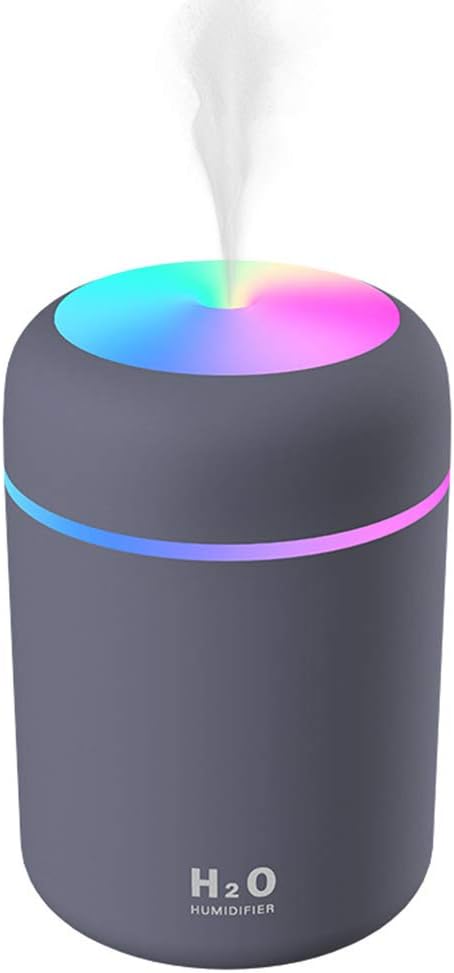 Colorful Cool Mini Humidifier, 300ML USB Personal Desktop Vaporizer, Quiet Ultrasonic Air Humidifier for Home