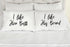Signatives I Like Her Butt I Like His Beard Pillow Cases, Set of 2 White Pillow Covers for Couples Gifts