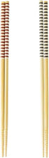 Asahi Koyo 2 Pairs Set Long Cooking Serving Chopsticks, Dishwasher Safe 10.6 Inches Red and Black