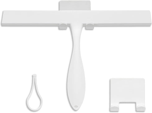 FY&XZH Never Rust Silicone Shower Squeegee for Glass Doors with Hook, Bathroom Cleaner
