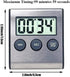 2 Pack Kitchen Timer - Digital Magnetic Countdown Timer with Loud Alarm, Stainless Steel Kitchen Timer for Cooking,