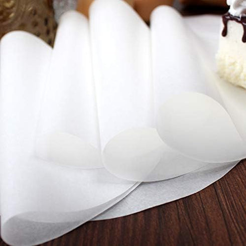 Ergonflow 100 Sheets Parchment Paper Rounds - 6" and 8" Diameter Non-Stick Cake Pan Liner Circles