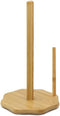 Wood Paper Towel Holder, Real Wooden Base Countertop Roll Holder for Kitchen and Table, Free-Standing Organizer