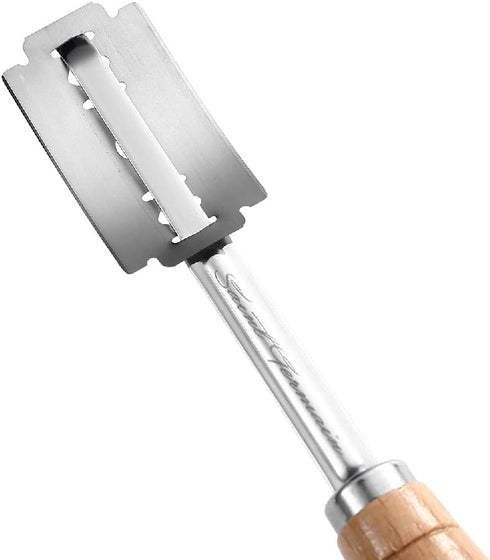 SAINT GERMAIN Premium Hand Crafted Dough Scoring Knife, Sourdough Slashing Tool with 10 Blades & Leather Protector Cover