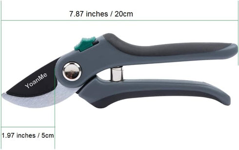 YoanMe-Sharp Bypass Pruning Shears, Gardening Scissors, Tree Trimmers Secateurs,Hand Pruner, Garden Shears, Grafting tool,Clippers For The Garden, Bonsai Cutters, Loppers, Plant Cutter (YM-1002) by YoanMe