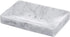 Natural Smooth Real Marble Soap Dish, Facial Sponge Holder with Draining Hole, White Carrara