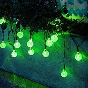 Solar String Lights Outdoor 120 LED 72 Ft, Crystal Globe Lights with 8 Lighting Modes, Waterproof Solar Powered for