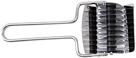 Pasta Noodle Cutter Stainless Steel Pasta Spaghetti Maker Noodle Lattice Roller Dough Cutter Mincer Kitchen Tool