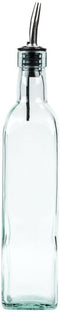 Tablecraft H9085 Glass Oil and Vinegar Cruet, Olive Oil Dispenser, 8.5 Ounce, Slight Green Tint