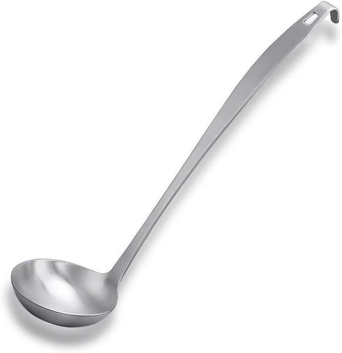 Tenta Kitchen 2oz/56ml Stainless Steel Small Soup Ladle Spoon - One-piece Professional Ladle with Hook