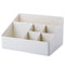 Granvela Home Organizer, Bedside Table Makeup Organizer with 6 Compartments, White