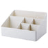 Granvela Home Organizer, Bedside Table Makeup Organizer with 6 Compartments, White
