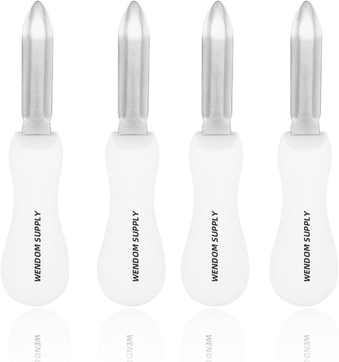 Oyster Shucking Knife 4Pcs White Oyster Opener Stainless Steel Oyster Shucker New