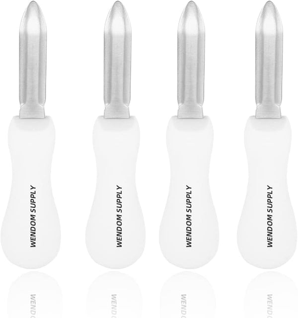 Oyster Shucking Knife 4Pcs White Oyster Opener Stainless Steel Oyster Shucker New