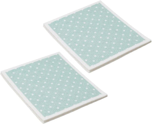 8 Count Martha Stewart Swedish Kitchen Absorbent Sponge Dish Cloths, Polka Dots