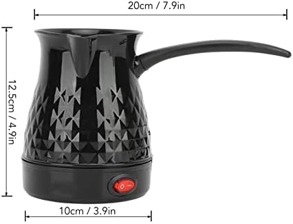 Diydeg 600ml Stainless Steel Electric Turkish Coffee Maker, Removable Anti-Scald Handle for Arabic Greek Coffee