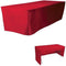 BEEKAY 1 Pc 4 Feet Red Fitted Open Back Rectangular 3 Sided Table