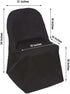 1 Set Efavormart Black Linen Polyester Folding Chair Covers for Dining Chairs Party Wedding Banquet Outdoor Event