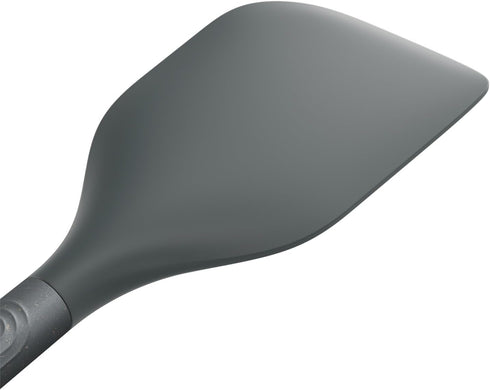 Zyliss Spatula, Large 12.2" X 2.5", Sustainable Wheatstraw/Silicone Cooking and Mixing Utensil, Dishwasher Safe, Beluga