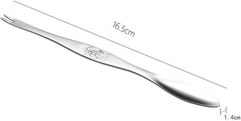 AKOAK 6 304 Pcs Seafood Tools,Double Headed Stainless Steel Fork and Spoon for Crab and Lobster