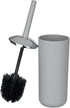 Brasil Toilet Brush with Holder - Plastic Toilet Bowl Cleaner Brush, Grey, Dimensions 3.9 x 3.9 x 14.6 in