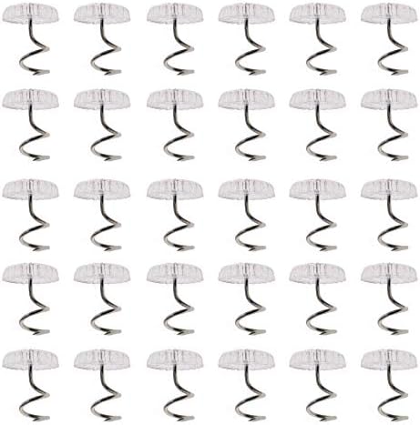 Royee 50 Pcs Twisty Pins, Clear Head Screws Fasteners for Upholstery, Bed Skirts, Sofa, Home Furniture