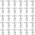 Royee 50 Pcs Twisty Pins, Clear Head Screws Fasteners for Upholstery, Bed Skirts, Sofa, Home Furniture