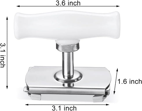 Upgraded Jar Opener Stainless Steel Adjustable Tool for 1-4 inches Bottle Can Lids, Easy Jar Opener with Non-Slip Rubber Pad Fit Seniors, Arthritis, Women, Children, Weak Hands