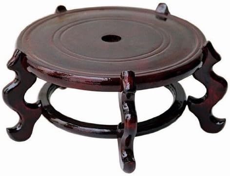 Asian Home Beautiful Hand Craft Rosewood Oriental Vase Stand 9"""