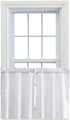 Ellis Curtain Stacey Sheer Tailored Tier Pair Curtains, 56-by-30 Inch, White, 56x30