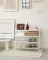 4-Tier Closet Varhomax White Shoe Rack, Bamboo Shoe Rack Organizer for and Entryway, Thick Wooden Free Standing Shoe