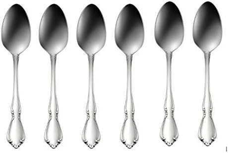 Oneida Chateau Teaspoons Set of 6, Stainless Steel 18/8