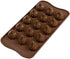silikomart SCG28 Silicone Mould for Choco Flame Chocolates, Non-Stick, 15 Chocolates, Ø 27 h 28 mm, Made in Italy